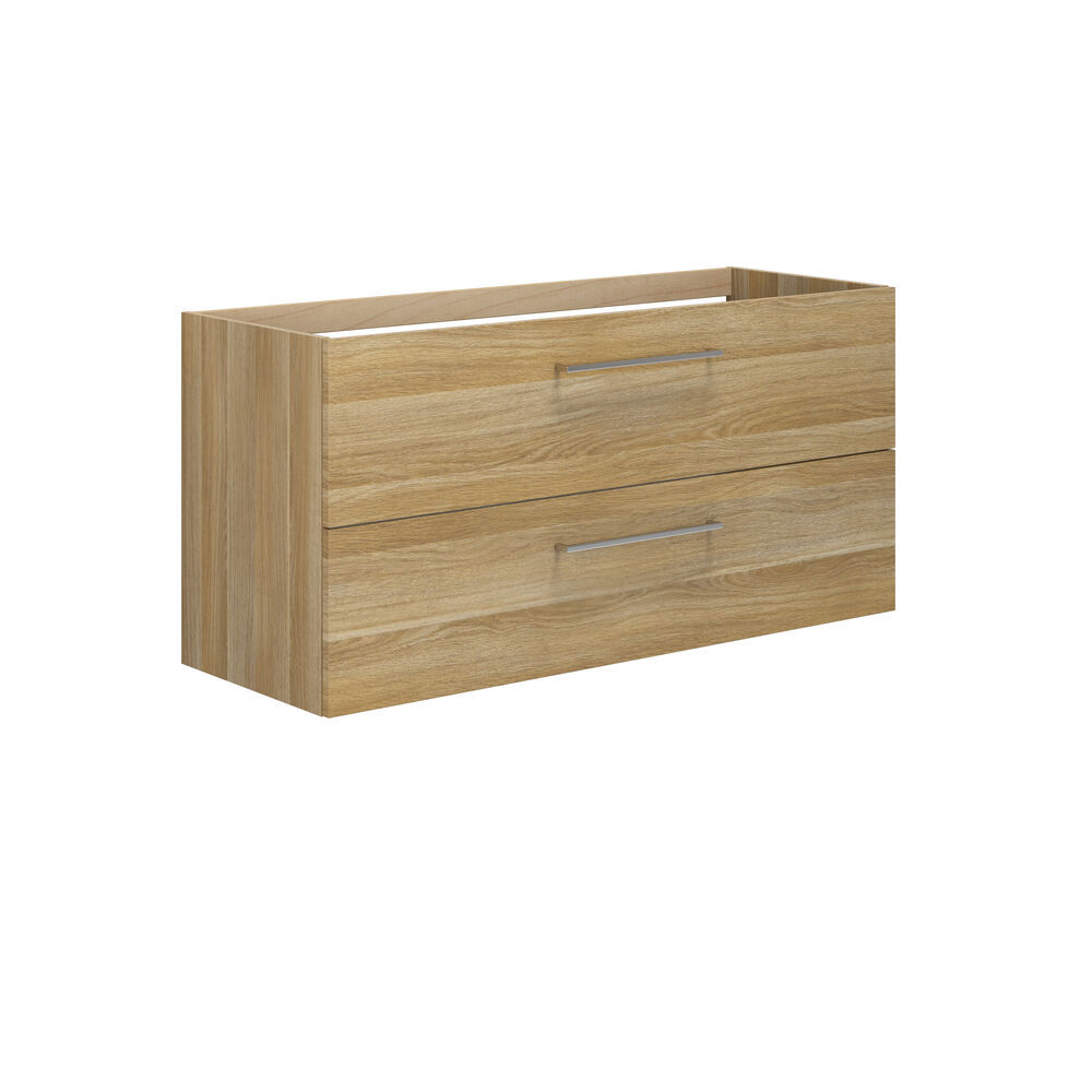 Grote badkamerinspiratie met een badmeubel in Warm Eiken, elegante dubbele wastafel, mooie spiegelkast en douchescherm, groene visgraattegels voor een geraffineerde look.