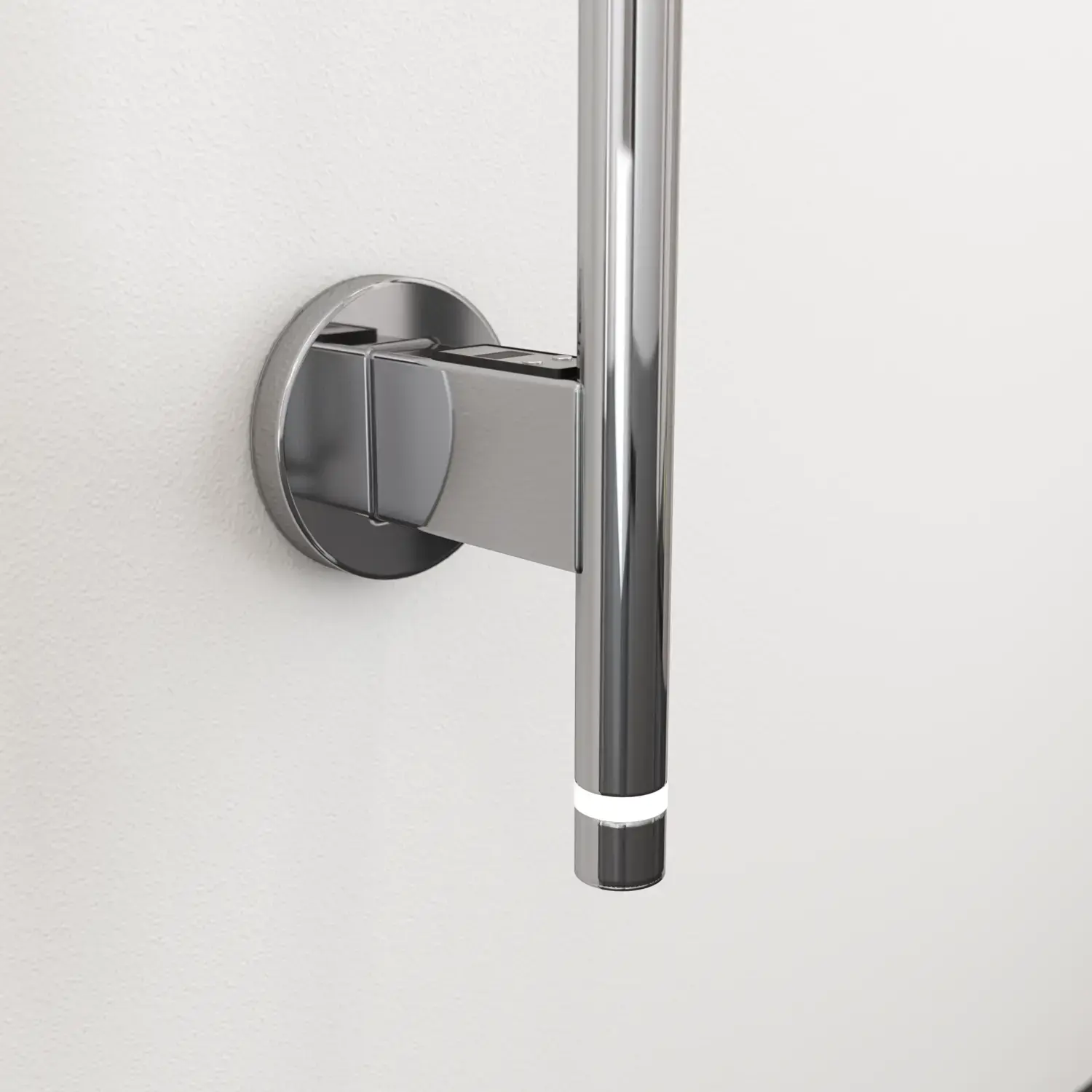 Badkamerinspiratie met een elektrische handdoekverwarmer die je handdoeken heerlijk warm maakt en de badkamerervaring exclusief maakt.