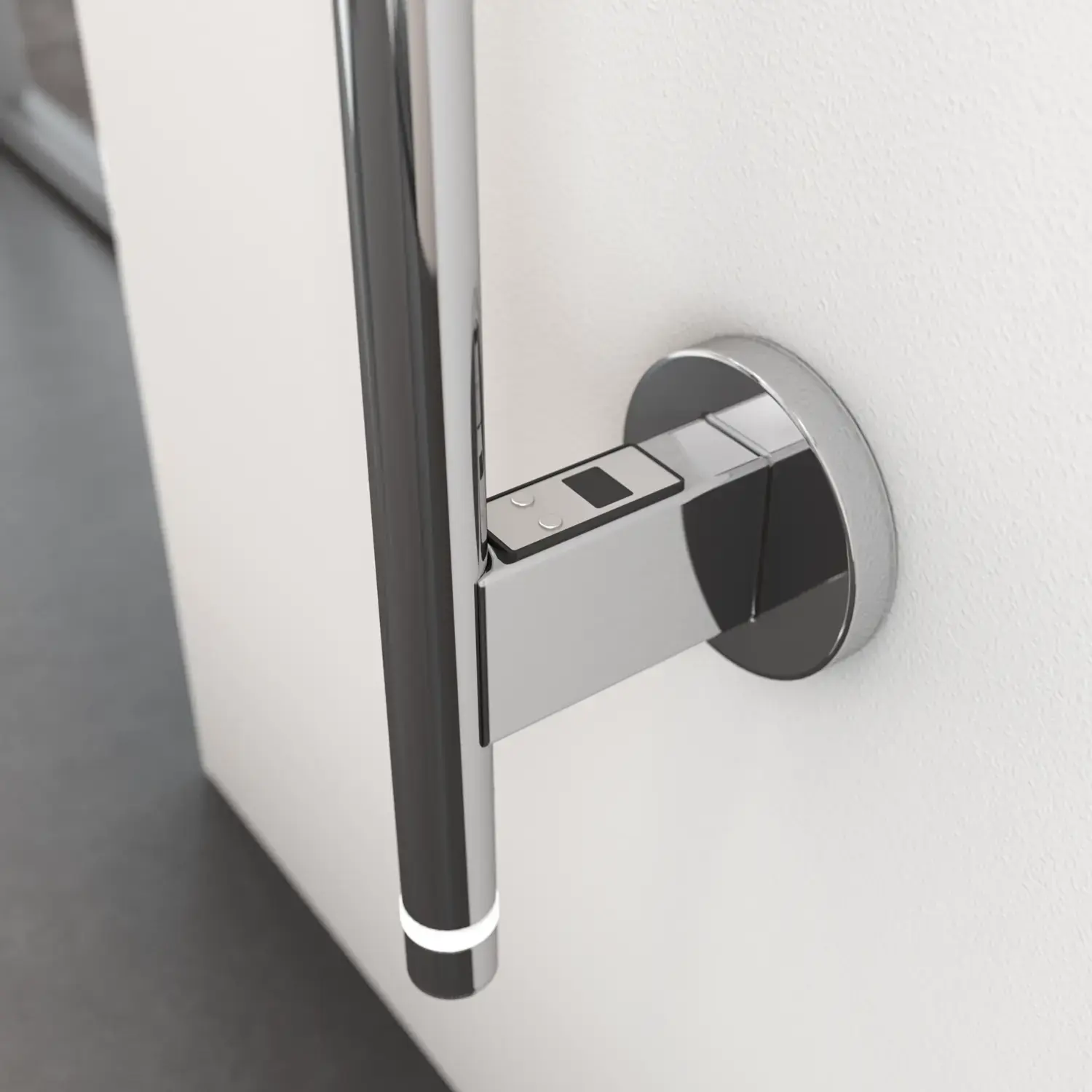 Badkamerinspiratie met een elektrische handdoekverwarmer die je handdoeken heerlijk warm maakt en de badkamerervaring exclusief maakt.