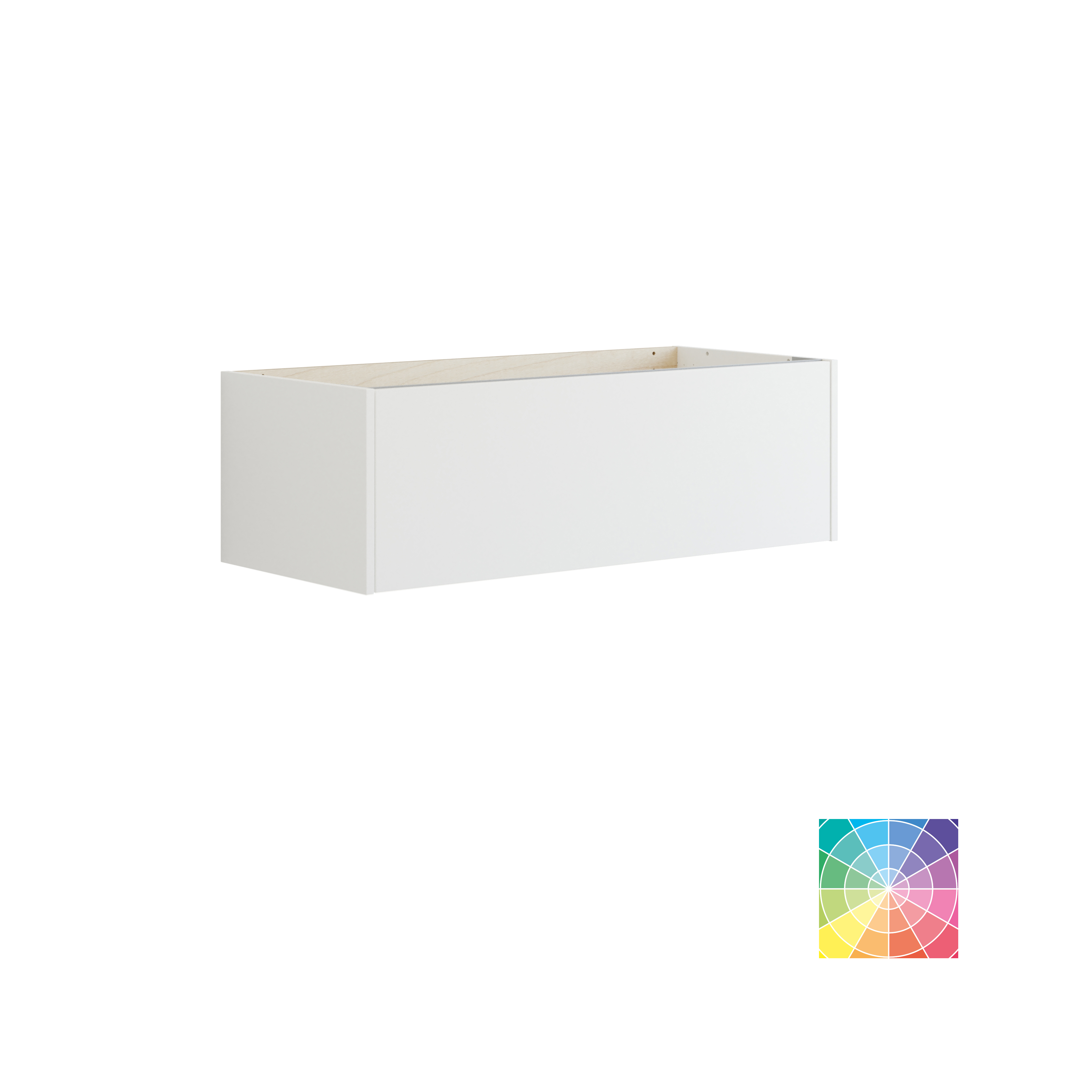 Grote badkamerinspiratie in Scandinavische stijl met badkamermeubels in lichtblauwe kleur en houten aanrechtblad met elegante opzetwastafel, visgraat houten vloer creëert een lichte en klassieke stijl