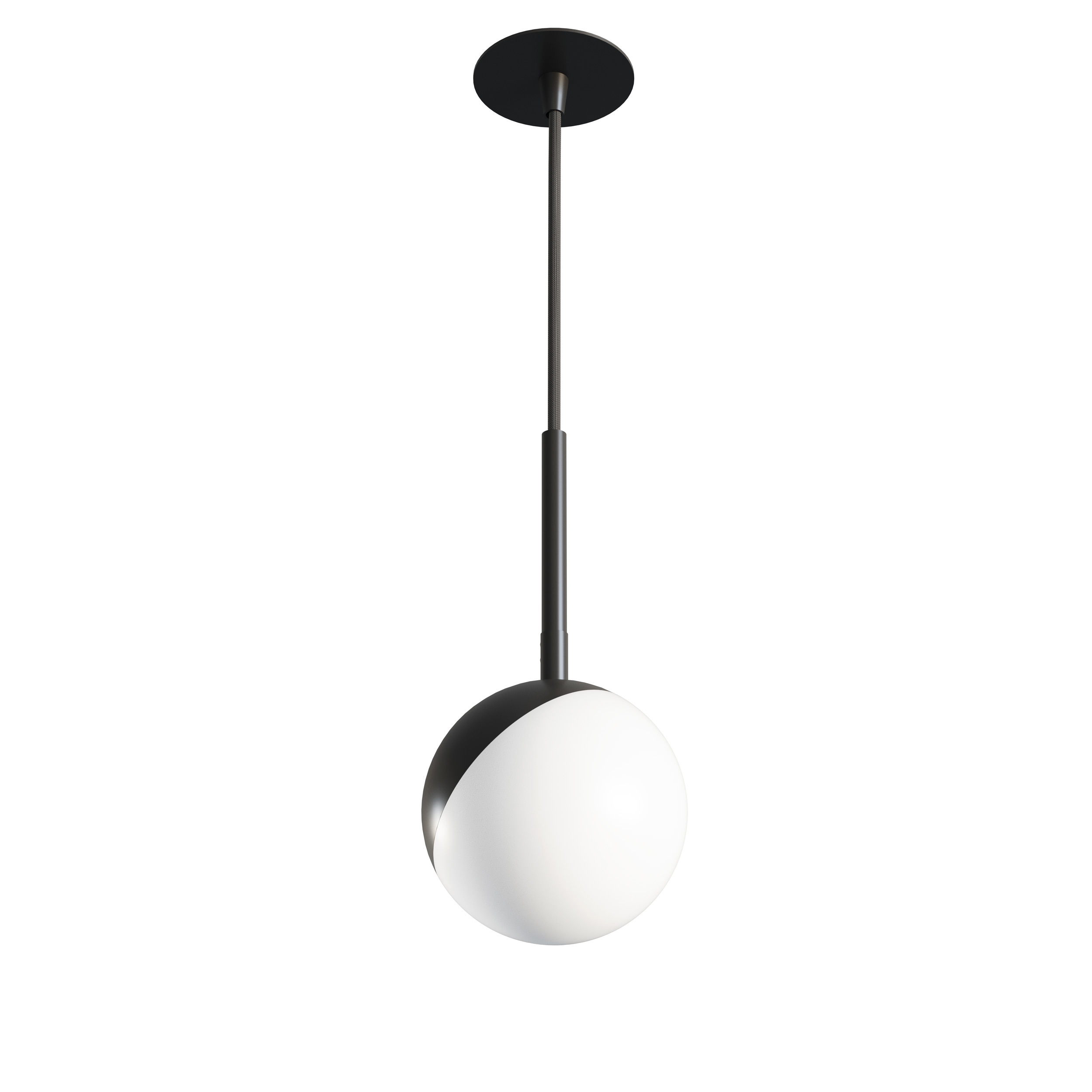 Badkamerinspiratie met stijlvolle badkameraccessoires, elegante ronde hanglampen en minimalistische zwarte open modules die de badkamer compleet maken.
